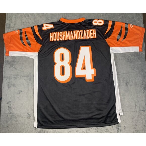 VTG Reebok NFL Cincinnati Bengals TJ Houshmandzadeh Jersey Mens XXL Orange Black - Picture 3 of 10